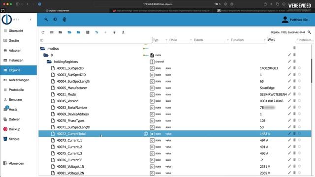 Modbus TCP - SolarEdge im ioBroker und Timberwolf Server смотреть онлайн