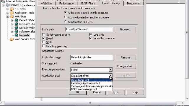 Change application pool for a website in Windows IIS смотреть онлайн