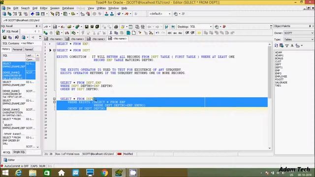 EXISTS Condition in Oracle Database смотреть онлайн