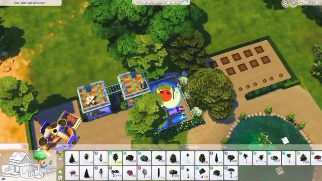 Строительство Парка "Цветущая магнолия" | The sims 4 | speedbuild NO CC смотреть онлайн