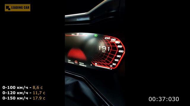 Geely Tugella (2020): Разгон