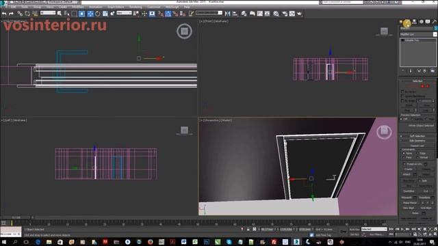 Создание окон и дверей в квартире в 3Ds Max - урок №2 смотреть онлайн