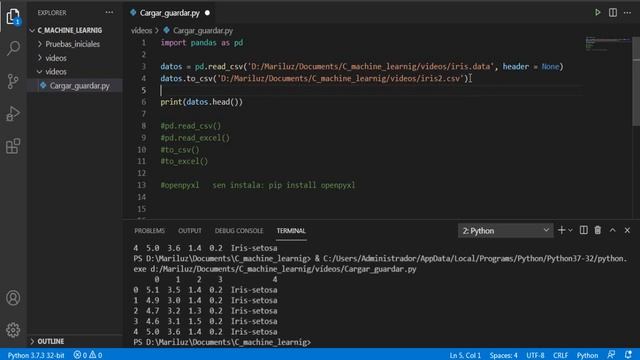 Importar y Guardar datos (CSV, EXCEL) en Python con Pandas. ? ? смотреть онлайн