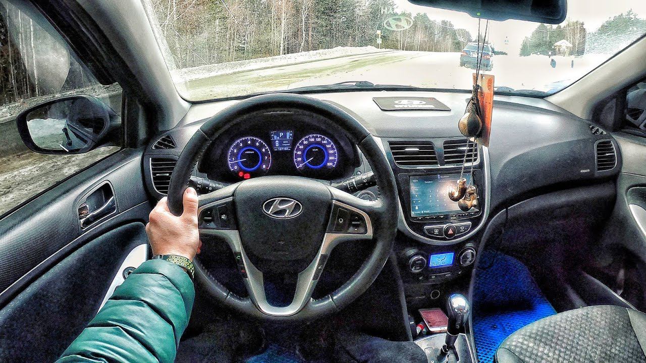 2012 Hyundai Solaris 1.6 AT - POV TEST DRIVE смотреть онлайн