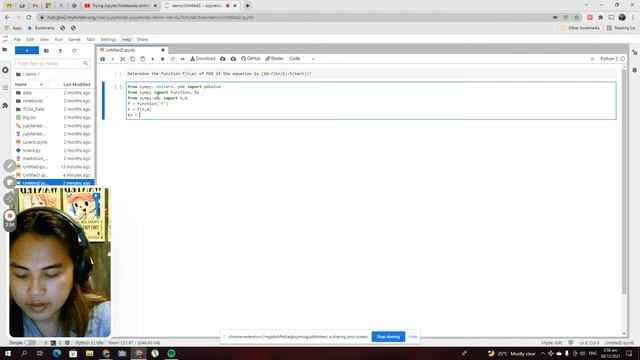 SOLVING PARTIAL DIFFERENTIAL EQUATION USING PYTHON смотреть онлайн