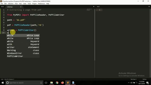 pyPDF 6 | Extract a single page from a pdf | pyGuru смотреть онлайн
