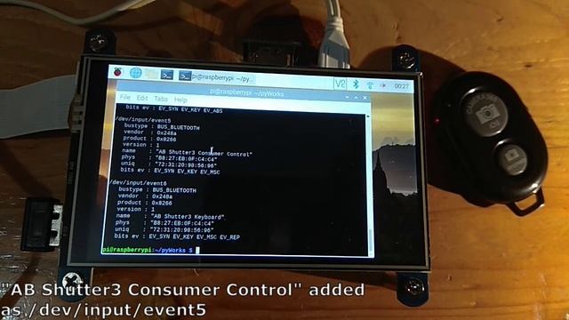 Python detect Bluetooth Remote Shutter, on Raspberry Pi, part I смотреть онлайн