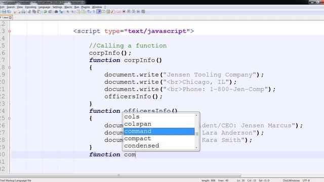 JavaScript - Functions and Procedures смотреть онлайн
