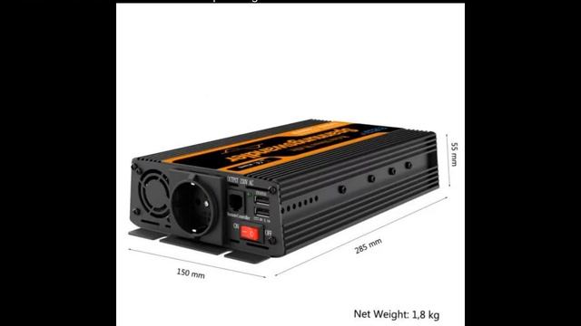 EDECOA 1000W 2000W Reiner Sinus Spannungswandler Wechselrichter 12V 230V Mit USB