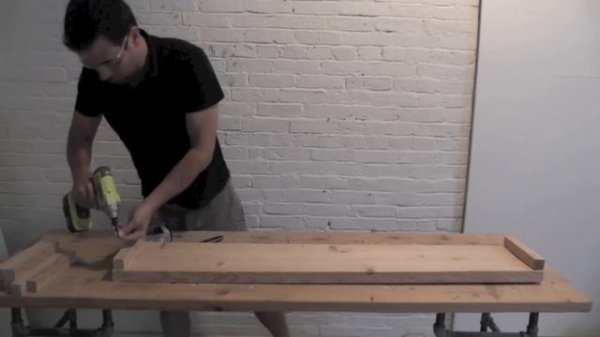 How to make an Ironbound DIY Bookcase out of angle irons and 2x10s