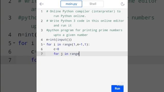 Python Programming for printing prime numbers upto a given number смотреть онлайн