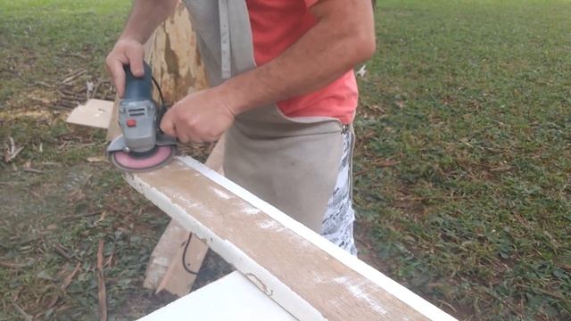 Removing wood paint with grinder and  Flap disk смотреть онлайн
