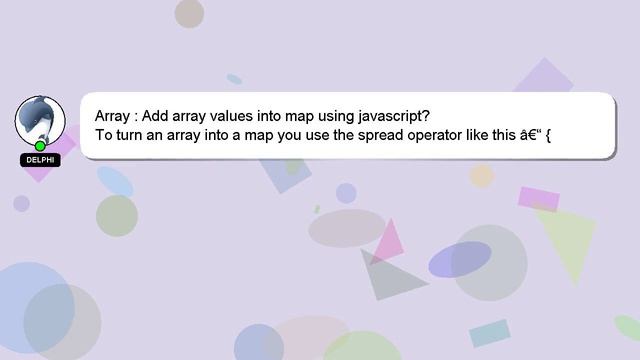 Array : Add array values into map using javascript? смотреть онлайн