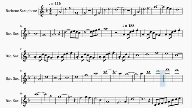 Baritone Sax Sheet Music: Now Use the Light We Want to See! (Ori and the Will of the Wisp) смотреть онлайн