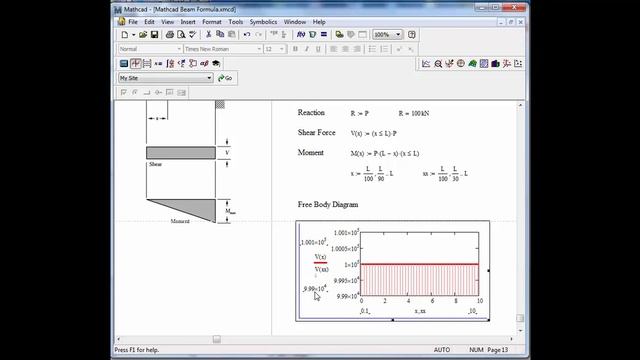Mathcad-Beam Design Formulas-13 смотреть онлайн