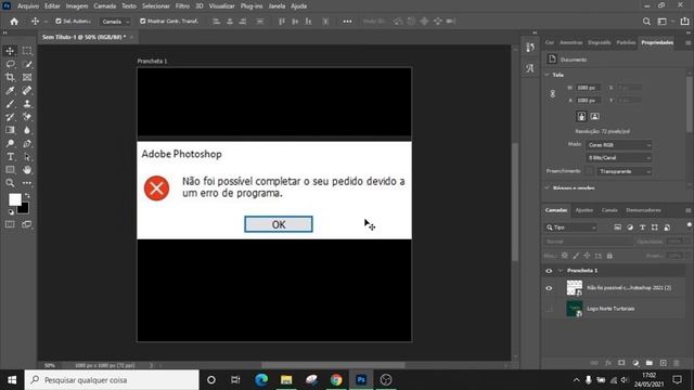 Corrigindo erro Photoshop: Não foi possível completar o seu pedido devido a um erro de programa смотреть онлайн