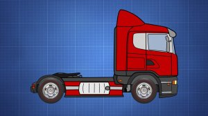 Автомеханик Роби. Собираем седельный тягач. Прицеп - молоковоз. Развивающий мультик для детей.