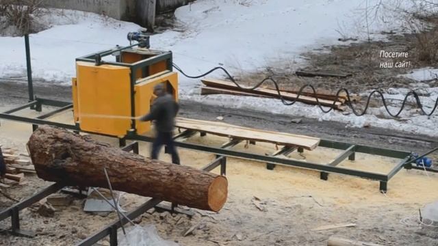 Оцилиндровочный станок для строительства деревянных домов | PILTEH смотреть онлайн