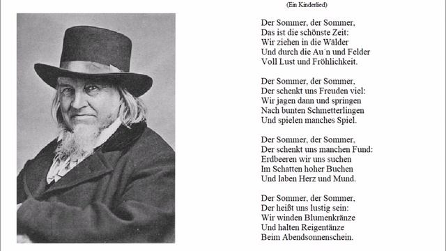 Der Sommer (Ein Kinderlied) Worte: Hoffmann Von Fallersleben - Christoph Holzhöfer
