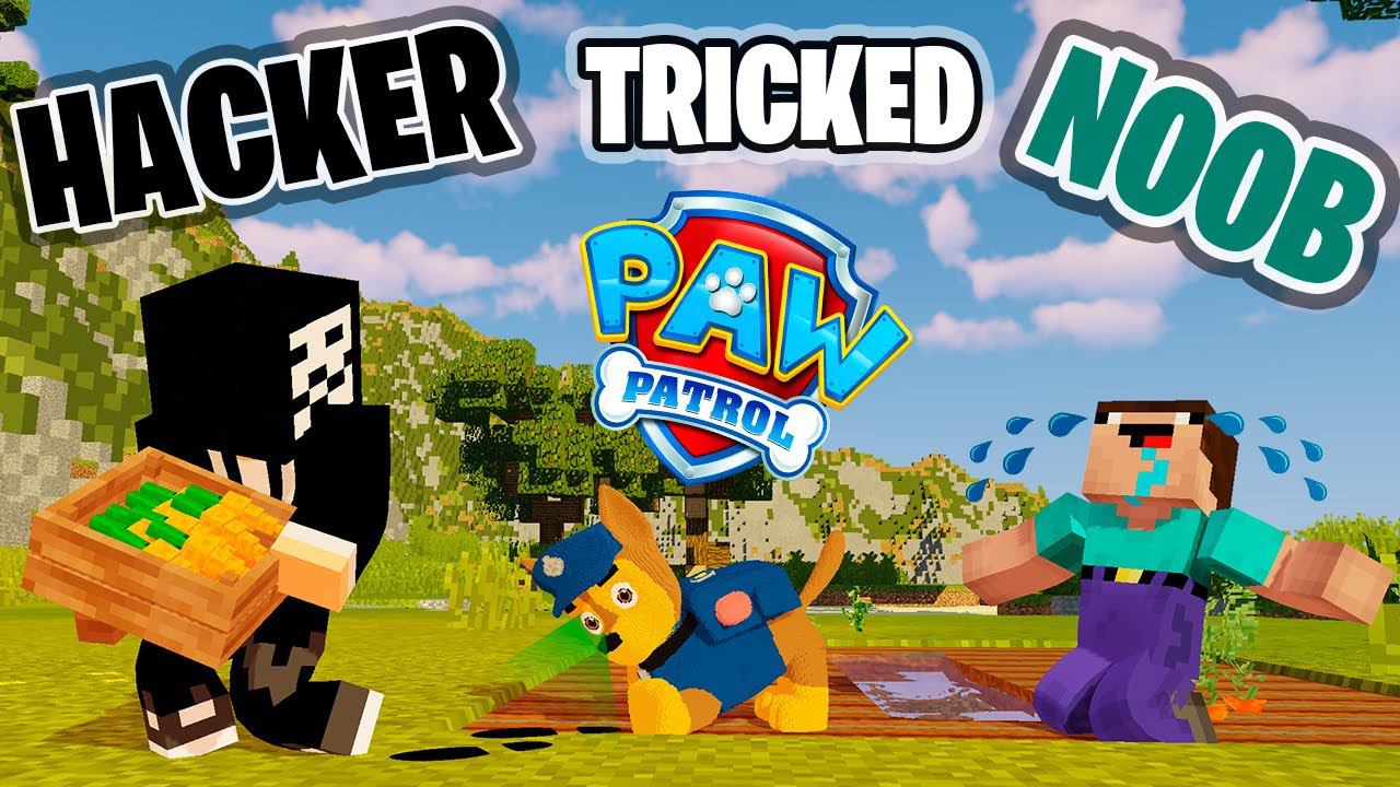 MINECRAFT ANIMATION: Hacker tricked Noob, it's time to call Paw Patrol! смотреть онлайн