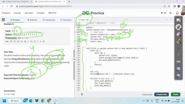 Unique partitions || GFG POTD || JAVA Code || C++ Code || Recursion || Amazon || Hindi || смотреть онлайн