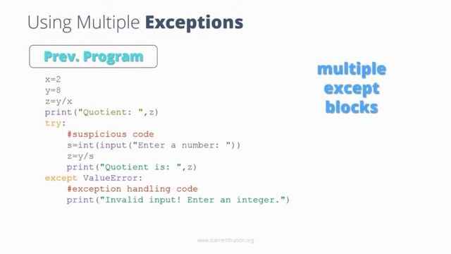 Handling Errors and Exceptions | PYTHON смотреть онлайн