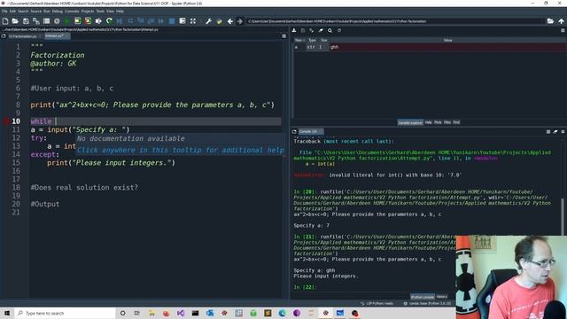Factorising Quadratics using Python смотреть онлайн