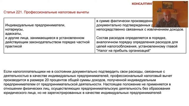 Зависит ли размер профессионального налогового вычета от суммы расходов? смотреть онлайн