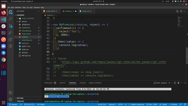 7. JS: Promise part 2 смотреть онлайн
