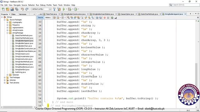 Lecture 26-V2- Object Oriented Programming in Java - StringBuilder смотреть онлайн