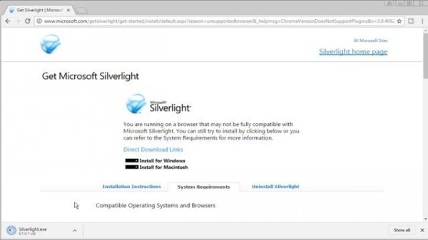 How To Download Silverlight from Microsoft