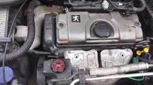 Запуск двигателя KFW 1.4 75 Л.С. TU3JP Peugeot 206 2006 год перед разбором автомобиля