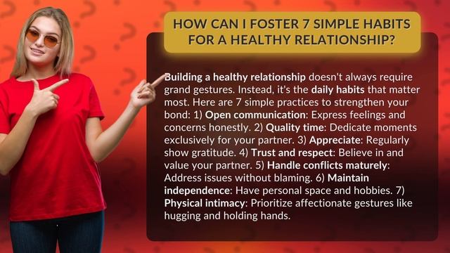 How Can I Foster 7 Simple Habits for a Healthy Relationship? смотреть онлайн