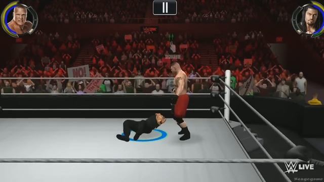 WWE 2K Mobile - Brock Lesnar vs Roman Reigns Gameplay [ HD ] смотреть онлайн