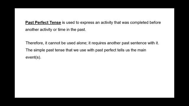 Past Perfect Tense A2 & B1 LEVELS смотреть онлайн