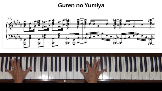 Guren no Yumiya Shingeki no Kyojin OP (arr. Animenz) Piano Tutorial смотреть онлайн