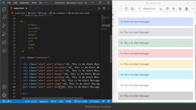 07. Bootstrap Alerts | تعلم بوتستراب بالكامل | كورس كامل للمبتدئين Bootstrap 5 смотреть онлайн