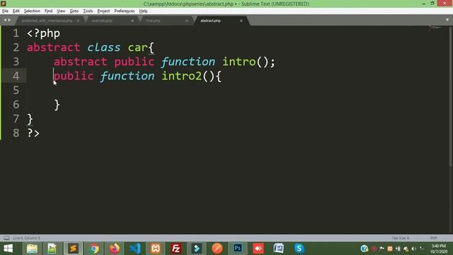 Abstract Class and Abstract Method in PHP (Hindi) смотреть онлайн