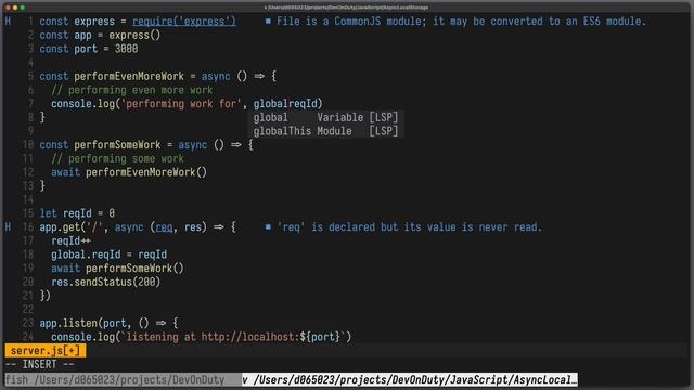 Async Local Storage in Node.js смотреть онлайн