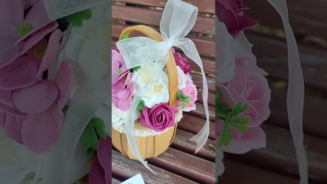 Букет мыльных цветов в корзинке смотреть онлайн