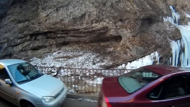 Чегемские водопады зимой. смотреть онлайн