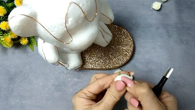 Светильник ночник Медведь из пенопласта обклееный розами \Master diy смотреть онлайн