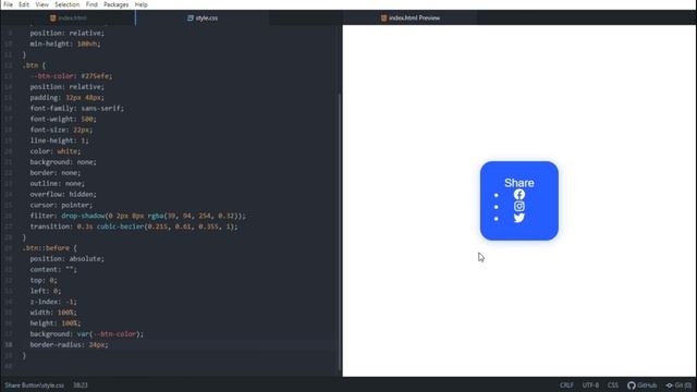 Share Button using HTML and CSS only смотреть онлайн
