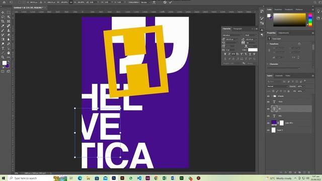 How to design typography poster | Typography poster design  in photoshop | Helvetica poster design