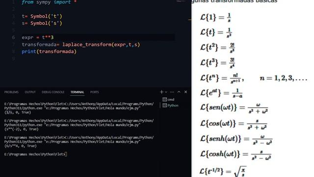 COMO CALCULAR LA TRANSFORMADA DE LAPLACE EN PYTHON?? смотреть онлайн