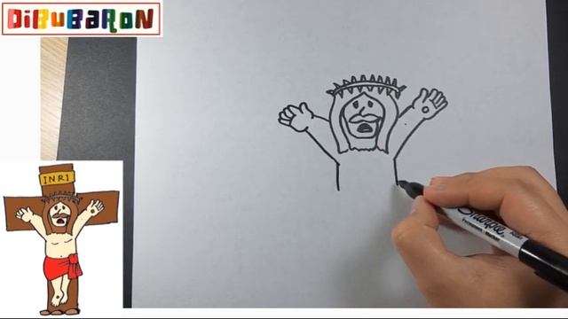 Como dibujar a JESUS CRUCIFICADO - Dibujos para SEMANA SANTA MUY FACIL смотреть онлайн