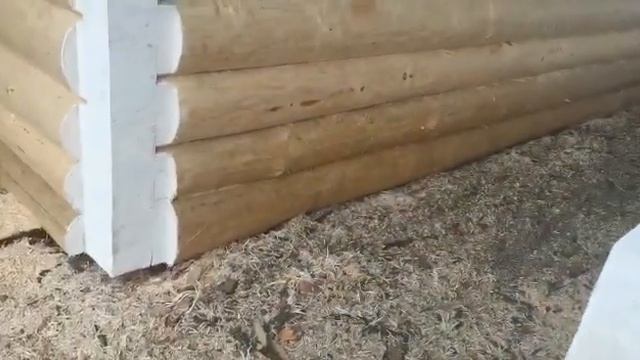 Будущий домик - сруб 6×4 с двухметровой террасой (в лапу, полулафет) смотреть онлайн