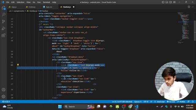 Light / Dark Mode Enable on Navbar and Footer in React Js | React JS | #ep35 смотреть онлайн