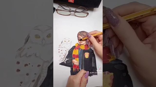 Рисуем Гарри Поттера #рисунок #скетч #фломастеры #гаррипоттер смотреть онлайн