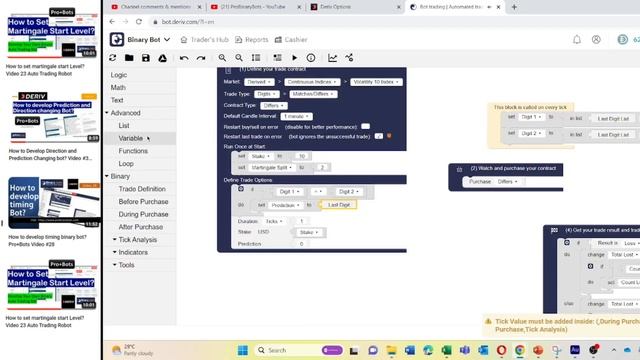 How to develop deriv bot? set prediction to consecutive last digits #49 смотреть онлайн